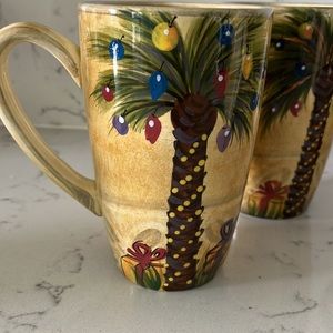 Set of 4 Bellagio Christmas Mugs.  Hand painted and in Perfect condition!